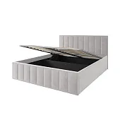 Мягкая кровать Лана 1,6 с подъемным механизмом (серый велюр)