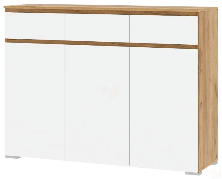 Комод  ГРЕТТА  3С3Я  Дуб Крафт золотой - Белый