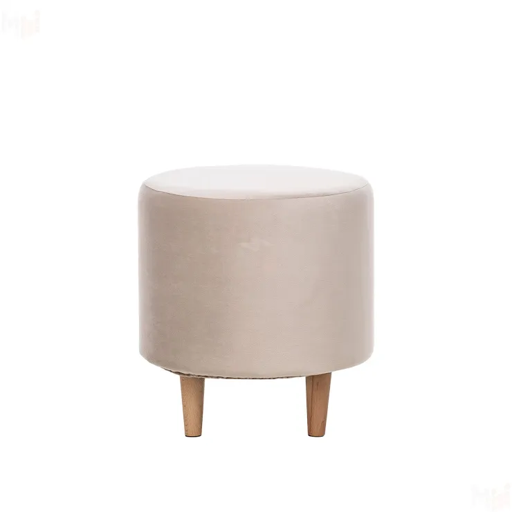 Пуф Leset Рокси круглый со съемным чехлом (Кремовый)