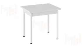 Стол  раздвижной Родос Тип 2 с опорой d40 Белый муар, Белый