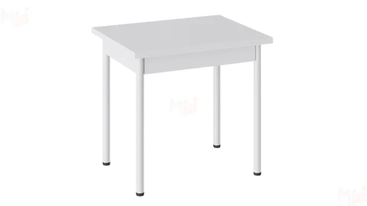 Стол  раздвижной Родос Тип 2 с опорой d40 Белый муар, Белый