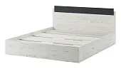 Кровать КР-1600 Беатрис с настилом  Дуб Крафт белый-Антрацит