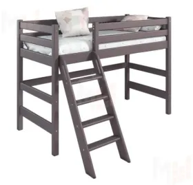 Полувысокая кровать Соня 6 с наклонной лестницей (Лаванда)