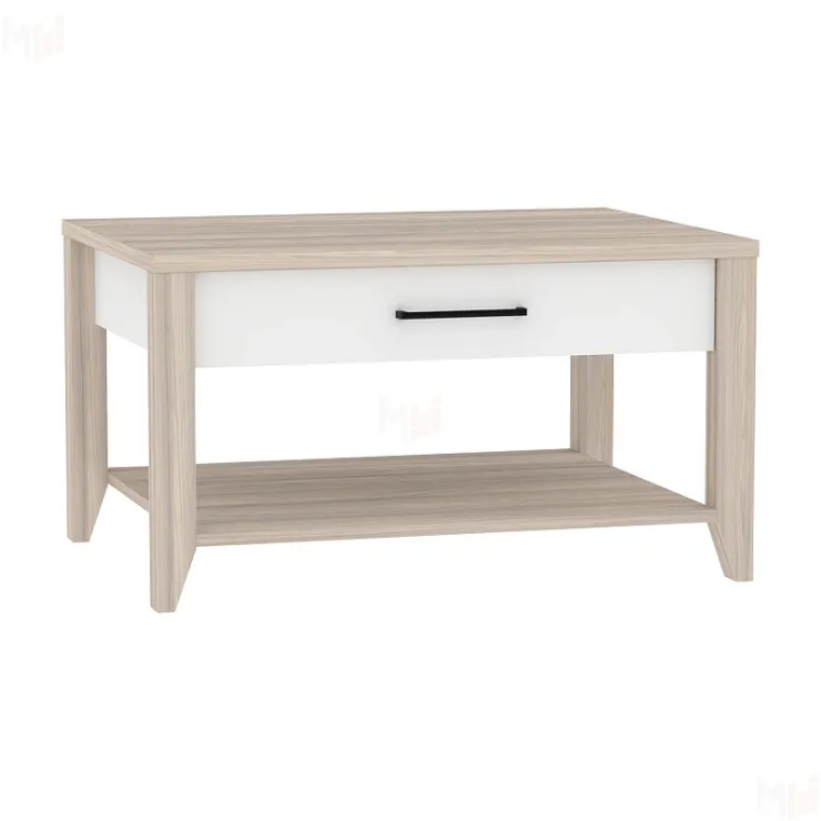 Стол журнальный AURELIO 16 Блеквуд сатиновый/Белый