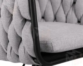 Стул барный DOBRIN LEON (серая ткань (LAR 275-17))