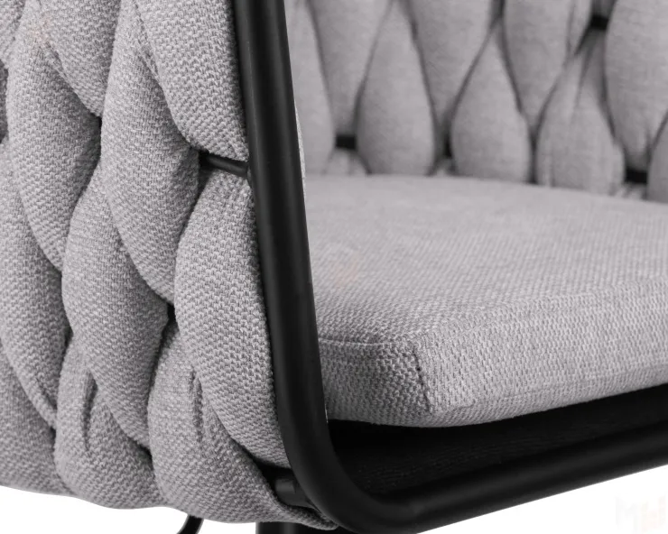 Стул барный DOBRIN LEON (серая ткань (LAR 275-17))