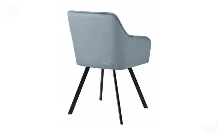 Кресло поворотное Мони Confetti dusty blue/черный