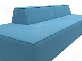 Диван прямой модульный Монс Модерн левый ( Амур голубой )
