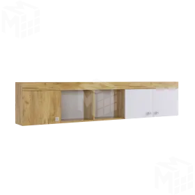 Полка Форсаж дуб крафт золотой/белый