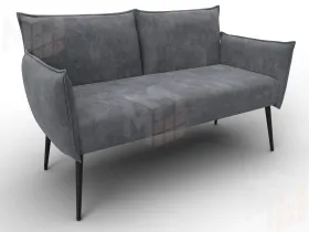 Диван прямой Лига-083 ( велюр BRUT 16 темно-серый )