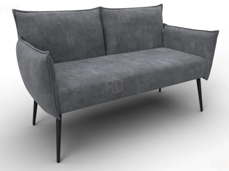 Диван прямой Лига-083 ( велюр BRUT 16 темно-серый )