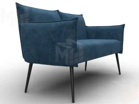 Диван прямой Лига-083 ( велюр BRUT 11 синий )