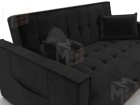 Диван прямой Лига-104 (140) ( SEVEN 35 черный )