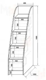 Двухъярусная кровать Фанки Кидз-16 + лестница-комод 13/8СВ