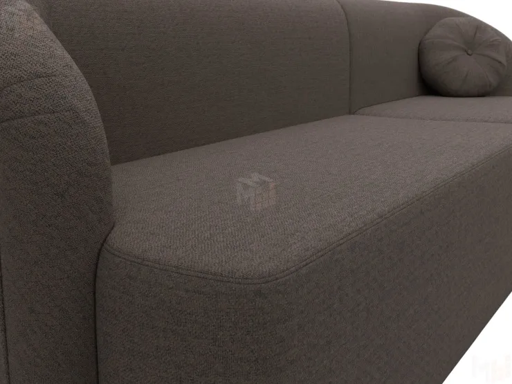 Диван прямой Лига-027 угол правый ( Амур коричневый )