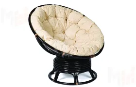 Кресло плетёное вращающийся 23/01B + Подушка