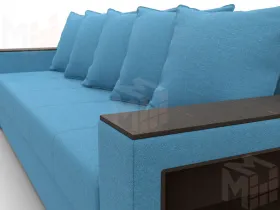 Диван прямой Дубай Лайт ( Голубой )