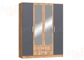 Шкаф Мартина 4-х створчатый (дуб крафт/графит)