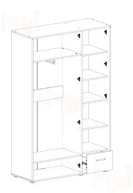 Шкаф трёхдверный  Рэми