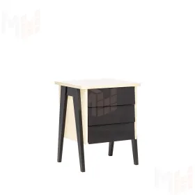 Тумбочка Leset "Сканди" 3 ящ. (Дуб шампань, компаньон Венге/Дуб шампань)