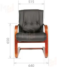 Кресло посетителя CHAIRMAN 653V Натуральная кожа