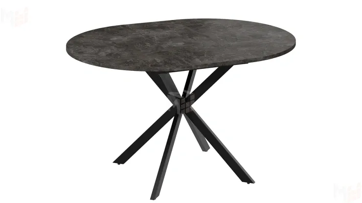 Стол обеденный раздвижной Мэдисон Тип 1 Черный муар, Ателье темный