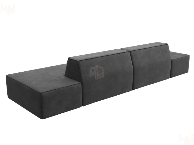 Диван прямой модульный Монс лофт ( BRUT 16 темно-серый )