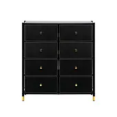 Комод Leset Нирита/Хайди, 8 ящиков, Черный (Черный/Черный)