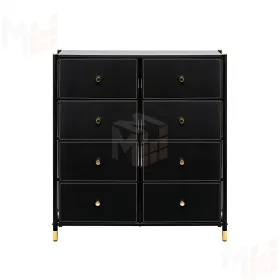 Комод Leset Нирита/Хайди, 8 ящиков, Черный (Черный/Черный)