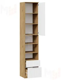 Шкаф комбинированный Хилтон 404.004.000 Белый матовый