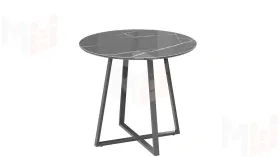 Стол обеденный Милан Тип 1 Серый муар, Стекло глянцевое серый мрамор