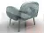 Кресло Лига-086 ( велюр NUVOLA 73 серо-бирюзовый )