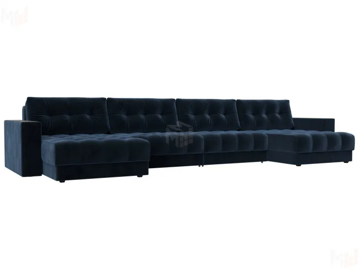 Диван П-образный с декором Лига-049 НПБ Лонг