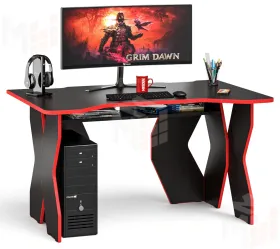 Стол компьютерный СК-5 венге/кромка красная
