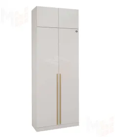 Шкаф 2-х створчатый Николь 2 Кашемир/Ручки-сатиновое золото