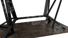 Стол обеденный Ройс Тип 1 Черный муар/Ателье темное