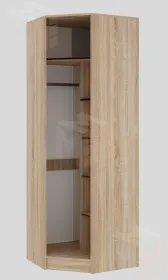 Шкаф Угловой Беатрис Сонома-Белый глянец