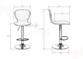 Стул барный DOBRIN ELISA (белый)