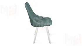 Стул Франк (паук) исп. 2 - ДП2-30 Белый матовый/Madera Aquamarine (аквамарин)