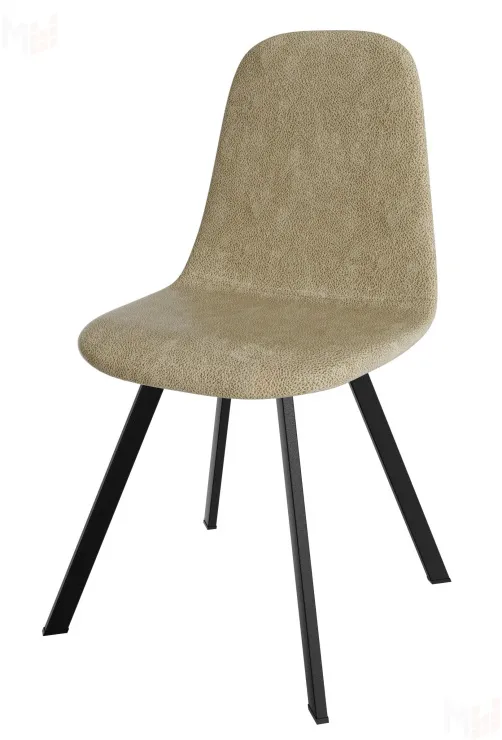 Стул Кассиопея (замша бежевая, ноги профиль черный)