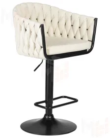 Стул барный DOBRIN LEON (кремовая ткань (LAR 275-33))