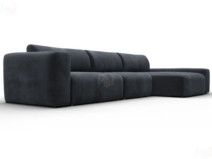 Диван угловой Лига-066 НПБ Лонг угол правый ( TOWER 11 темно-серый )