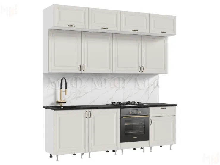 Кухня Престиж 2,4 Браш лайт грей