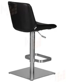 Стул барный DOBRIN ALDO (черный PU YP33-19, основание из нержавеющей стали)
