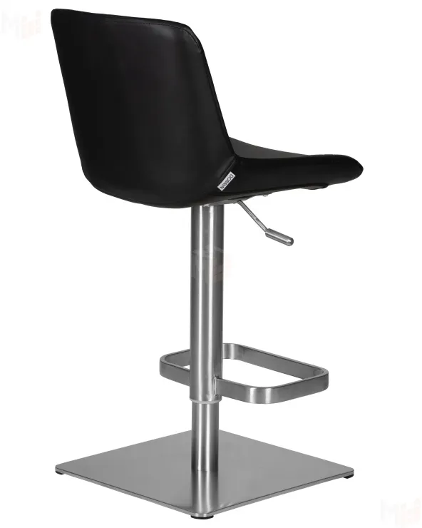 Стул барный DOBRIN ALDO (черный PU YP33-19, основание из нержавеющей стали)