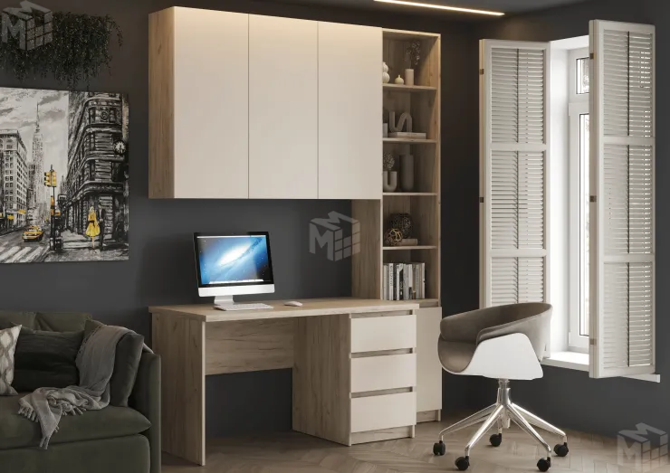 Стол письменный Бостон СП-001 (крафт серый/кашемир)