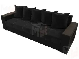Диван прямой Дубай Лайт ( Черный\Черный )