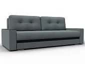 Диван прямой с декором Лига-096 НПБ ( Амур 07 серый;черный )