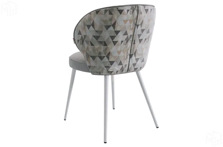 Стул Остин серый (велюр)/белый