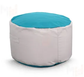 Пуф Соня Светло-серый / Бирюзовый